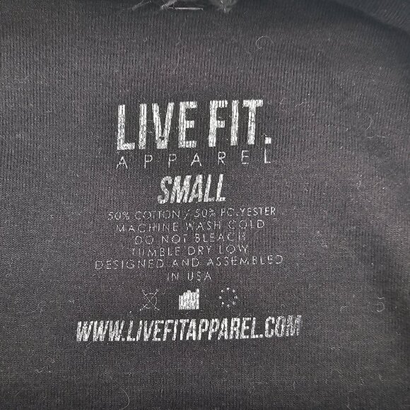 Live Fit LVFT Women's Black Sleeveless Hooded Crop Top, Size Small - Picture 6 of 12